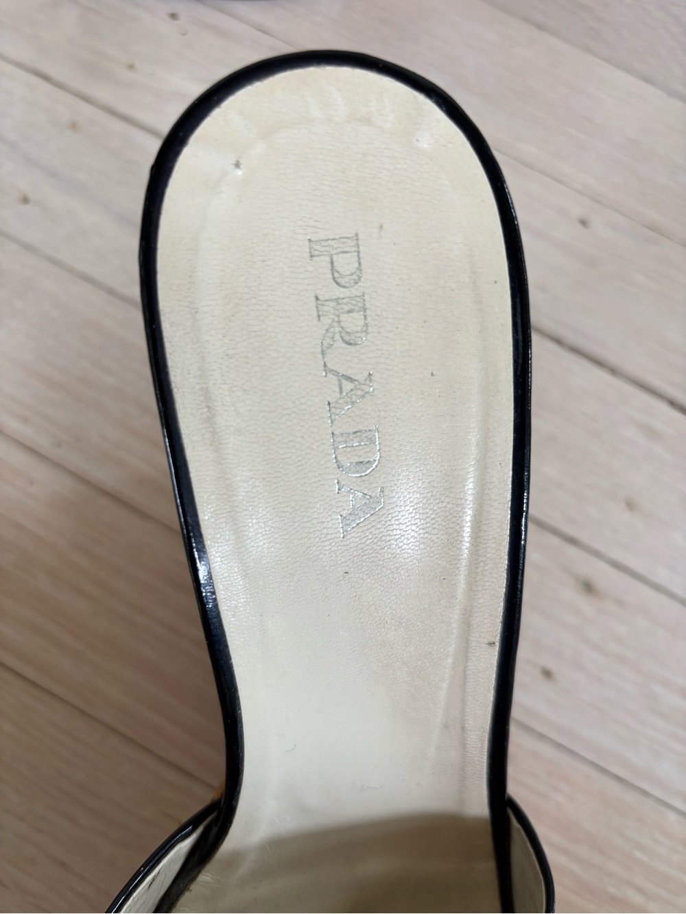 Prada Black Patent Leather Slide Mules - Picture 5 of 15